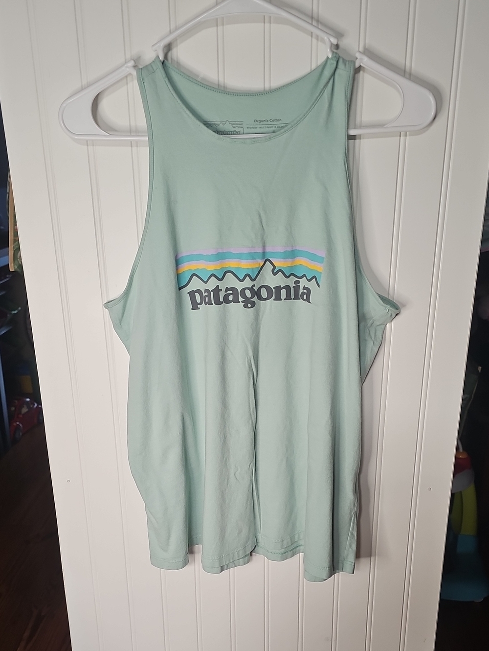 Patagonia Mint Green Logo Tank Top